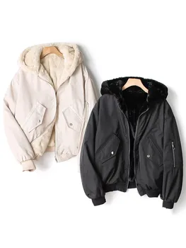 ZADATA 2023 Нова дамска мода, двустранен проникване яке, палто, ретро дамско палто с цип с дълги ръкави, луксозно палто, риза