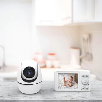 Безжична следи бебето домофонна система Smart HD видео двойна аудио камера за домашни любимци AI Домашна сигурност Акумулаторна функция за нощно виждане