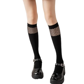 Секси ластични дамски чорапи, модни дамски дълги чорапи-тръбичка в окото, чорапи до бедрото до коляното, директна доставка
