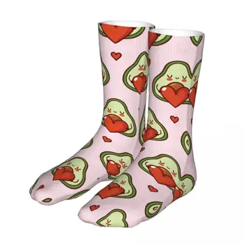 Сладки кавайные чорапи с авокадо за мъже и жени, забавни чорапи за любителите на авокадо, луди Пролетно-летни, есенни и зимни чорапи, подаръци